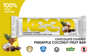 Keep Healthy Chocolate Covered Fruit & Nut Bar Variety Pack - 16 Individually Wrapped Bar Sampler Variety Pack
