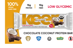 Keep Healthy Low Glycemic Variety Pack - 15 Individually Wrapped Bar Sampler Variety Pack