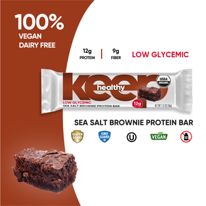 Organic Low Glycemic Sea Salt Brownie 12g. Protein 12 Bar Box